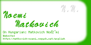 noemi matkovich business card